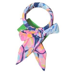 Lilly Pulitzer Nauti Navy Boho Bateau Fabric Wrapped Bangle